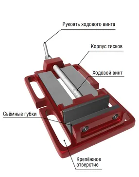 тиски станочные 4 дюйма 110мм (арт. 20.4)