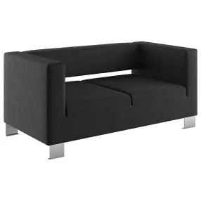 диван двухместный chairman грин искусственная шерсть kardif, рогожка fabio 730х1600х800