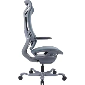 кресло эргономичное atom grey (атом грэй) экокожа